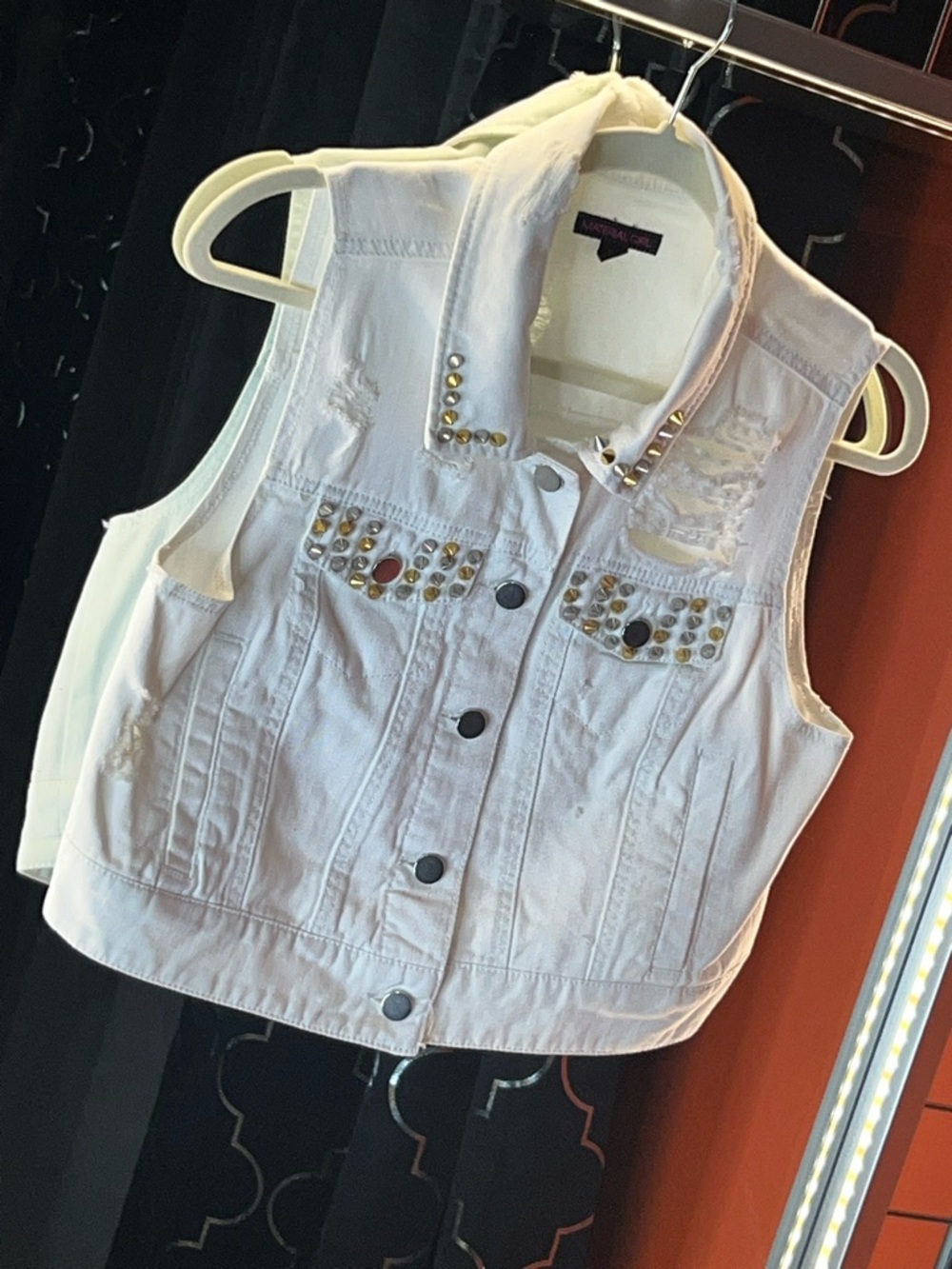 🤍 Material Girl Studded Rockstar Vest ⚡